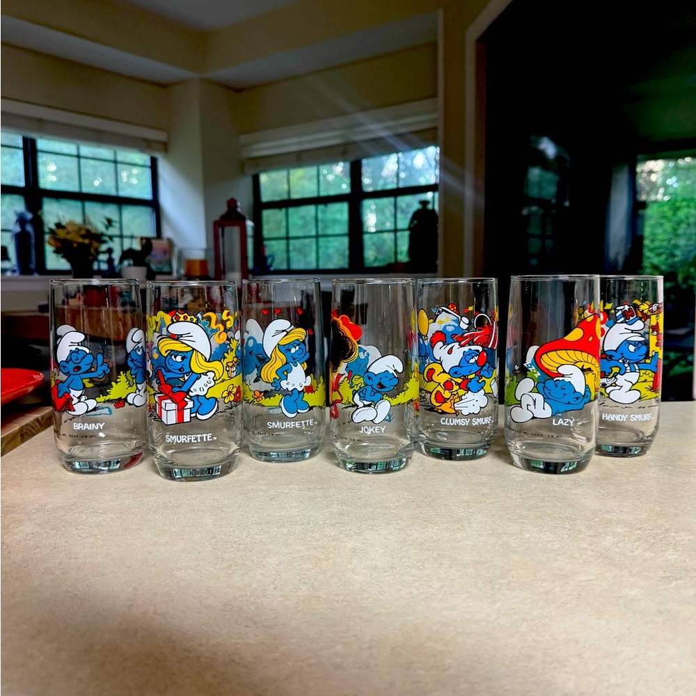 Vintage 1980’s Smurf Glasses